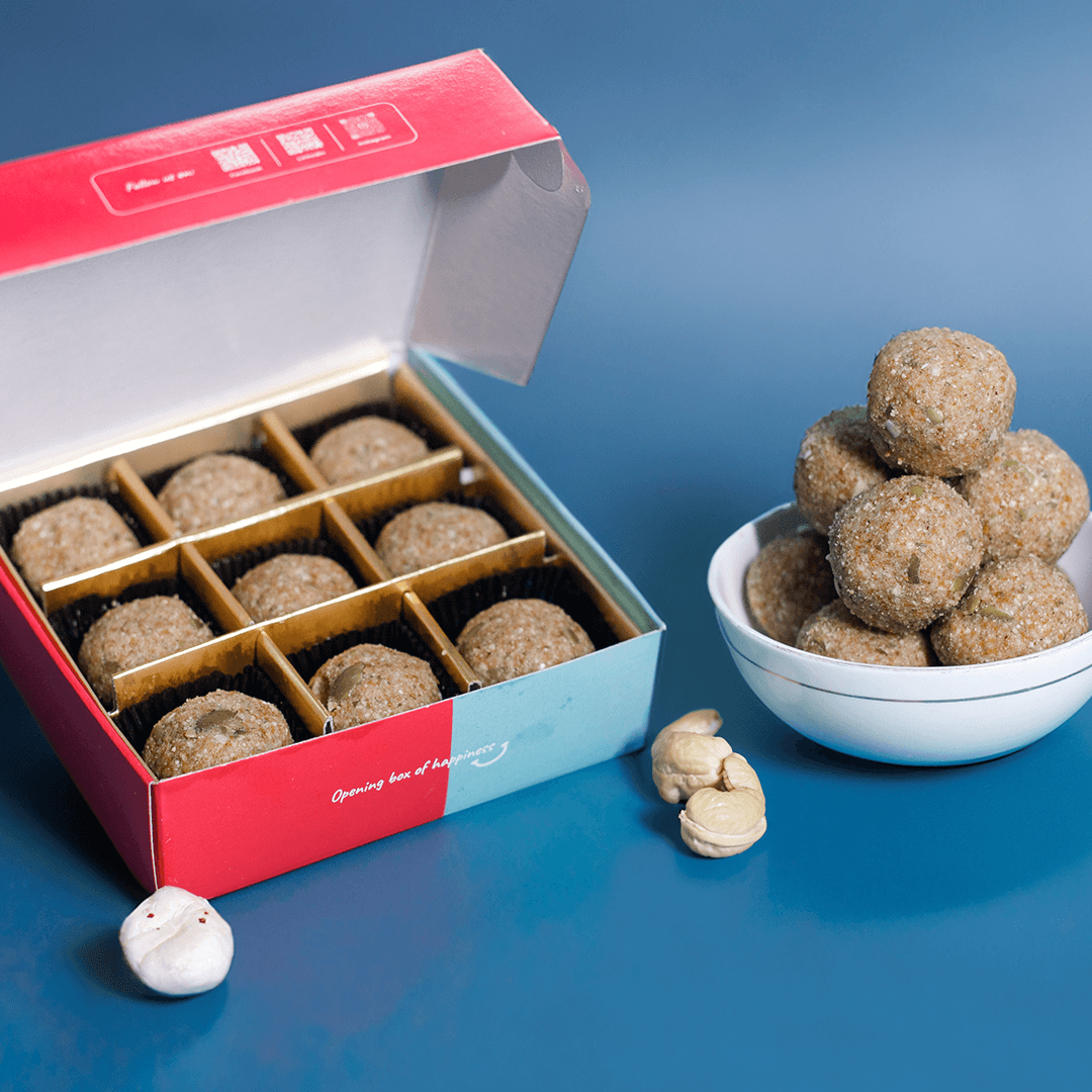 Healthy Heartbeat - Makhana Pumpkin Seed Cashew Laddoo (Per pc)