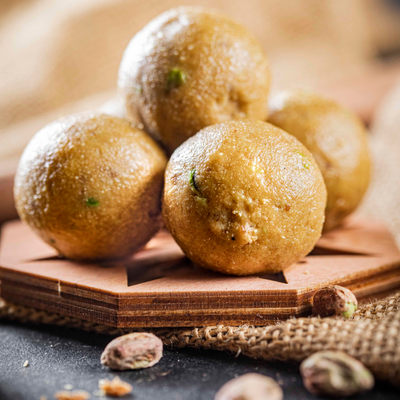 Guilt-Free Laddoo Trio - Besan Pistachio, Moongdal Cranberry, Coconut Cashew (750g)