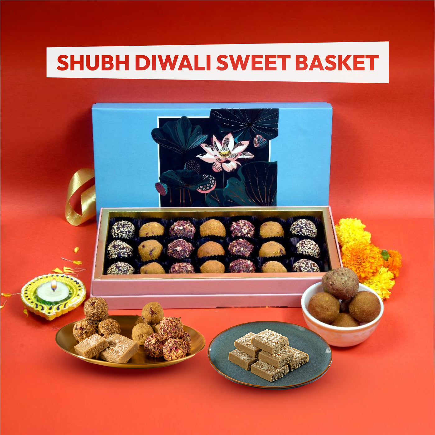 Shubh Diwali Sweet Basket Gift Hamper